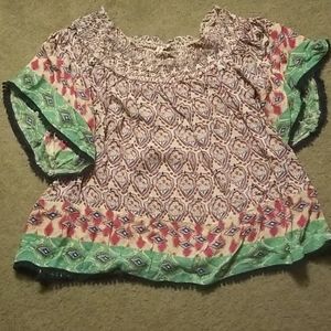 Red Camel Peasant Top